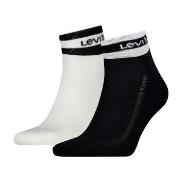 Levis Strømper 2P Mid Cut Stripe Socks Svart/Hvit Str 39/42