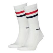 Levis Strømper 2P Regular Cut Stripe Socks Hvit Str 43/46