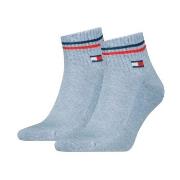 Tommy Men Uni TJ Iconic Quarter Socks Strømper 2P Lysblå Str 43/46