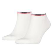 Tommy Men Uni TJ Iconic Sneaker Sock Strømper 2P Hvit bomull Str 39/42...