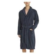 Tommy Hilfiger Cotton Towelling Bathrobe Marine bomull Small Herre