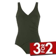 Damella Julia Chlorine Resistant Swimsuit Mørkgrørnn  polyamid 42 Dame