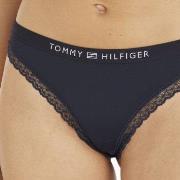 Tommy Hilfiger Truser Tonal Logo Lace Thong Marine Large Dame