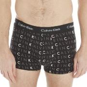 Calvin Klein 3P Cotton Stretch Low Rise Trunks Svart Mønster bomull Me...