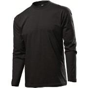 Stedman Classic Long Sleeve Men Svart bomull 3XL Herre