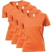 Stedman 4P Classic Women T-shirt Oransje bomull XX-Large Dame