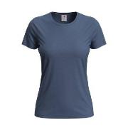 Stedman Classic Women T-shirt Denimblå bomull Medium Dame