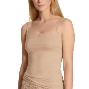 Calida Natural Comfort Lace Spaghetti Top Beige bomull Small Dame