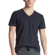 Calida Remix Basic V-Neck T-shirt Mørkblå bomull Small Herre