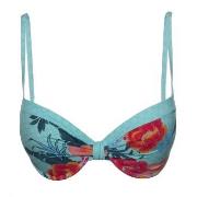 Esprit Peony Beach Padded Push Up Bikini Turkis Mønster C 38 Dame