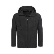 Stedman Hooded Fleece Jacket For Men Svart polyester X-Large Herre