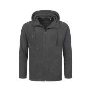 Stedman Hooded Fleece Jacket For Men Grå polyester Large Herre