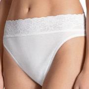 Calida Truser 2P Lycraspitze Panty Hvit bomull Small Dame