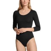 Calida Natural Comfort Bodysuit Svart bomull Medium Dame