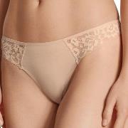 Calida Truser Natural Comfort Lace Thong Beige bomull X-Small Dame