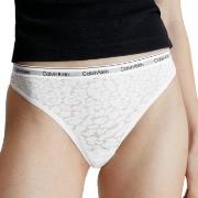 Calvin Klein Truser Lace Thong Hvit polyamid X-Large Dame