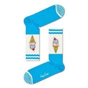 Happy socks Strømper 2P Ice Cream Sock Lysblå/Hvit bomull Str 36/40