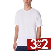 Schiesser 2P Essentials American T-shirts Round Neck Hvit bomull Mediu...