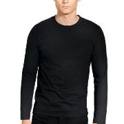 Bread and Boxers Long Sleeve Regular T-Shirt Svart økologisk bomull La...