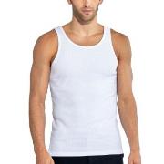 Bread and Boxers Ribbed Tank Top 2P Hvit økologisk bomull Small Herre