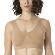 Schiesser BH Bustier Removable Pads Bra Beige polyamid Large Dame