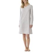 Schiesser Women Longsleeve Nightdress Hvit/Grå bomull 42 Herre