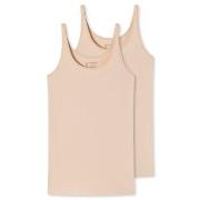 Schiesser 2P 95-5 Organic Tank Top Beige bomull 46 Dame