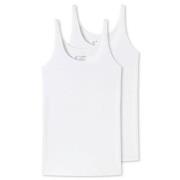 Schiesser 2P 95-5 Organic Tank Top Hvit bomull 36 Dame