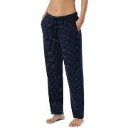 Schiesser Mix and Relax Jersey Long Lounge Pants Blå Mønster bomull 38...