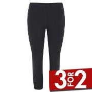 Decoy Capri Leggings Svart økologisk bomull Large Dame