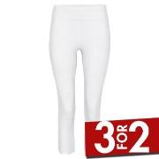 Decoy Capri Leggings Hvit økologisk bomull Medium Dame