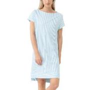 Mey Elva Nightshirt Hvit/Blå bomull 38 Dame