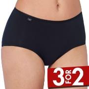 Sloggi Truser 3P 24 7 Cotton Midi Briefs Svart bomull 52 Dame