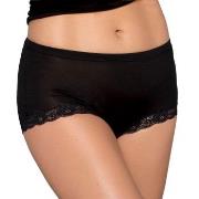 Lady Avenue Truser Silk Jersey Panty With Lace Svart silke Large Dame