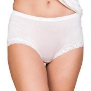 Lady Avenue Truser Silk Jersey Panty With Lace Benhvit silke X-Large D...