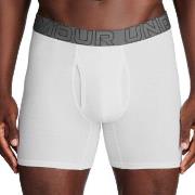 Under Armour 3P Perfect Cotton 6in Boxer Hvit X-Large Herre