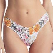 Hanky Panky Truser 2P Printed Low Rise Thong Hvit m Blomste nylon One ...