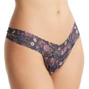 Hanky Panky Truser 2P Printed Low Rise Thong Svart blomstre nylon One ...