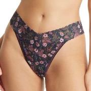 Hanky Panky Truser 3P Printed Original Rise Thong Svart blomstre nylon...