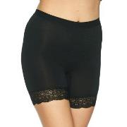 Lady Avenue Bamboo Short Leggings With Lace Svart Bambus X-Large Dame