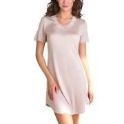 Lady Avenue Silk Jersey Nightgown Champagne silke Large Dame