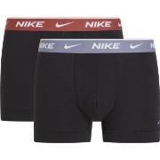 Nike 6P Everyday Cotton Stretch Trunk Svart/Rød bomull Small Herre