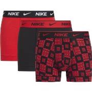 Nike 6P Everyday Cotton Stretch Trunks Rød/Svart bomull Small Herre