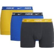 Nike 9P Everyday Essentials Cotton Stretch Trunk D1 Blå/Gul bomull Sma...