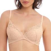 Wacoal BH Raffine Plunge Push Up Bra Beige B 90 Dame