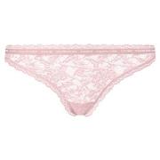 Calvin Klein Truser 3P CK One Lace Thong Lysrosa nylon Small Dame