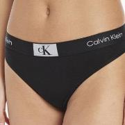 Calvin Klein Truser 2P CK96 Cotton Thong Svart bomull Large Dame