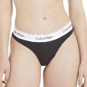 Calvin Klein Truser 2P Modern Cotton Thong Svart Large Dame