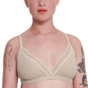 Sloggi BH GO Ribbed Lace Bralette Elfenben bomull X-Small Dame