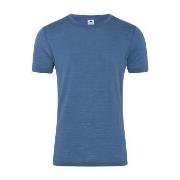 Dovre Wool Light T-Shirt Blå ull Large Herre